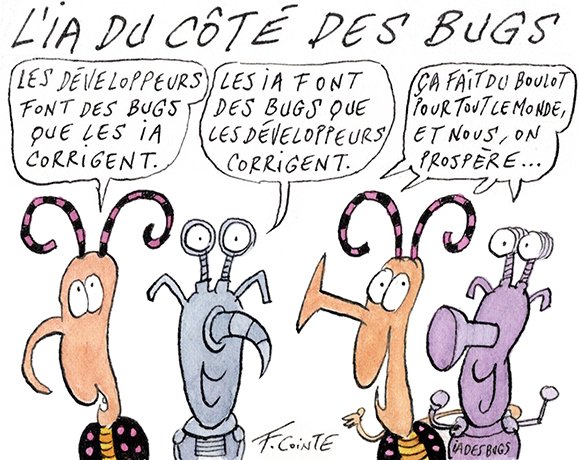 Dessin: Vulnérabilités : l’écosystème open source face aux dilemmes du tout IA